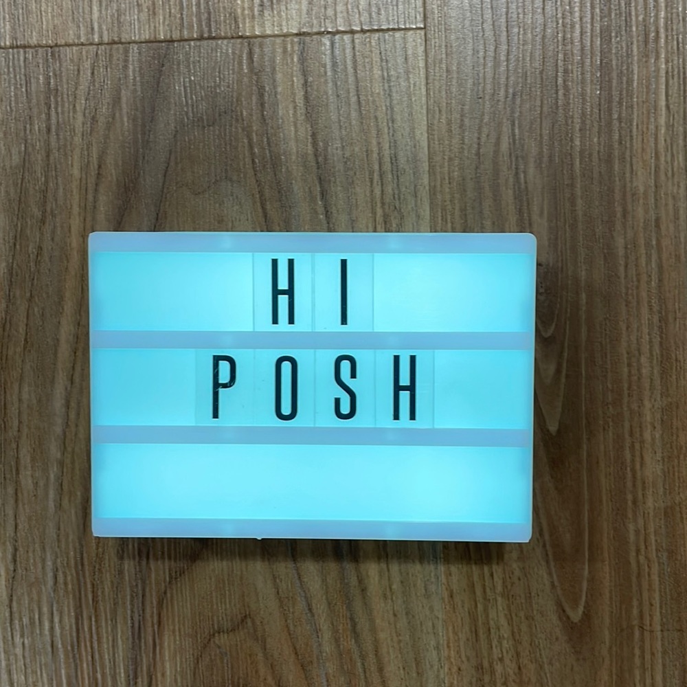 Letter board lit up